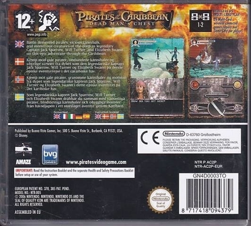 Pirates of the Caribbean Dead Mans Chest - Nintendo DS (A Grade) (Genbrug)